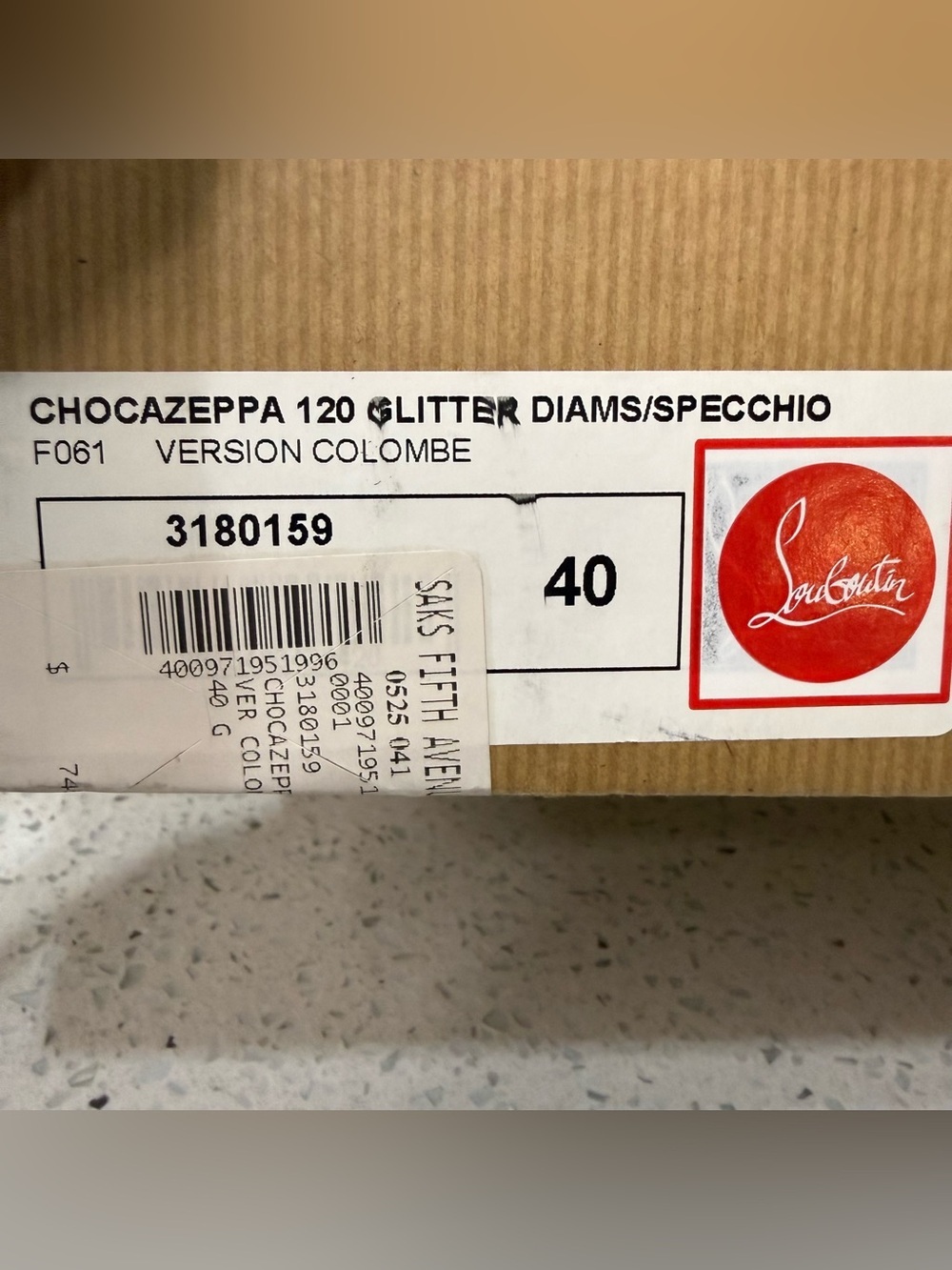 Christian Louboutin Champagne Chocazeppa
120 Glitter Specchio - Size 40 / US 9 - Picture 12 of 13